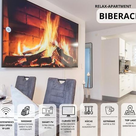 Relaxapartment 15 Massagesessel Smarttv Kueche บีเบอราค อันแดร์ ริสส์ ภายนอก รูปภาพ